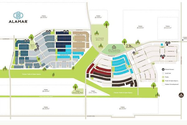 Driving directions for Alamar community in Avondale, Arizona