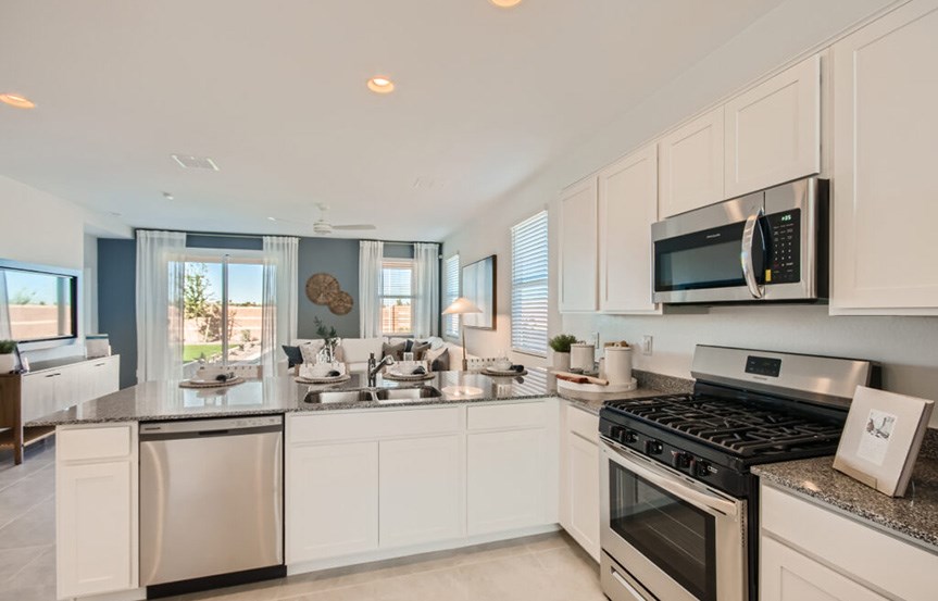 Brisbee model kitchen by Lennar Homes in Alamar community in Avondale, AZ