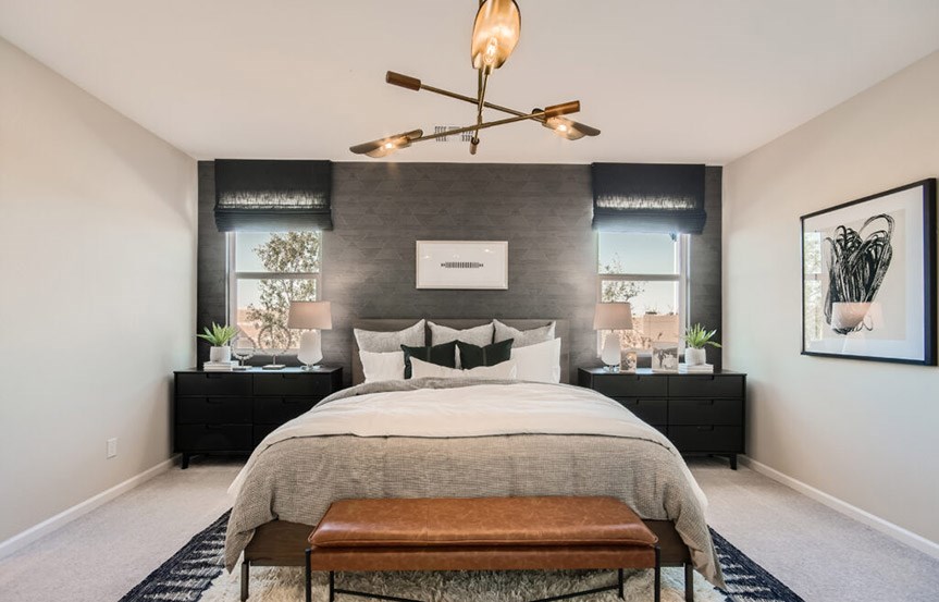 Lewis model home Owners Suite by Lennar Homes in Alamar community in Avondale, AZ