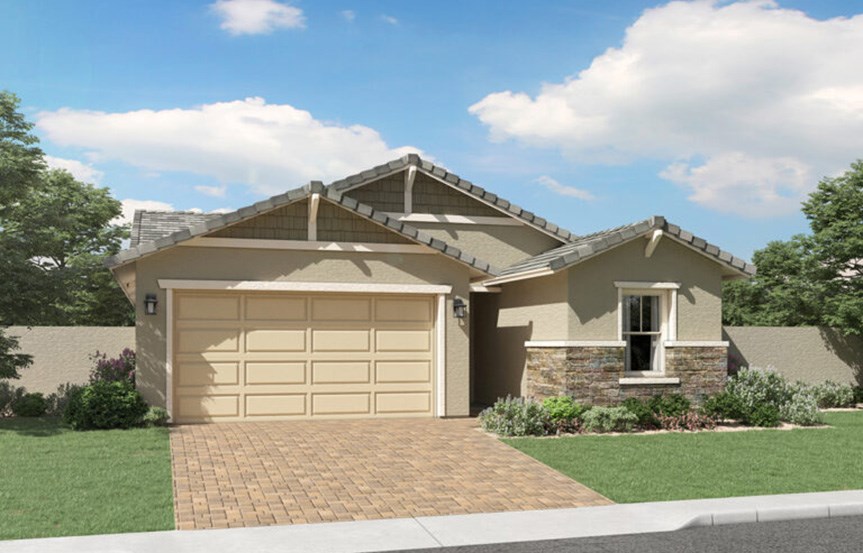Lewis Craftsman elevation by Lennar Homes in Alamar community in Avondale, AZ