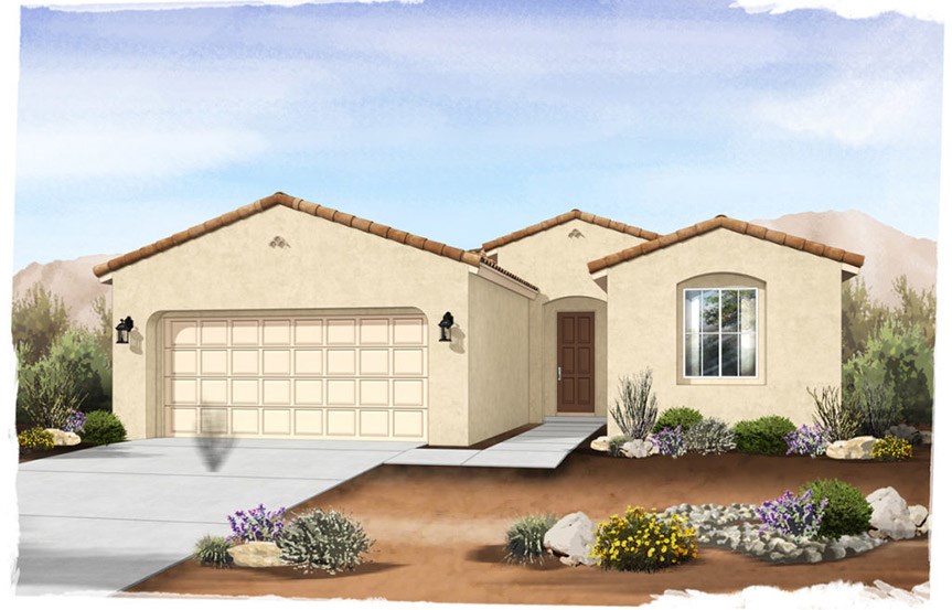 Belice by Brightland Homes Spanish elevation at Alamar community in Avondale, AZ