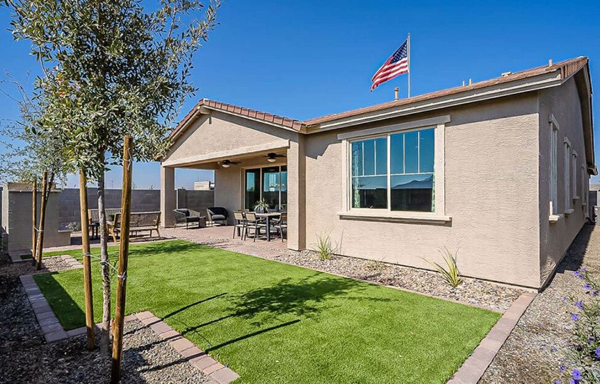 Belice by Brightland Homes at Alamar community in Avondale, AZ rear yard