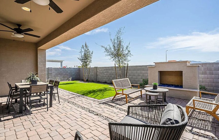 Belice by Brightland Homes at Alamar community in Avondale, AZ rear yard exterior