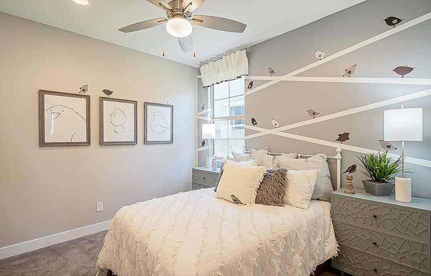 Castellano model home Bedroom by Brightland Homes at Alamar community in Avondale, AZ