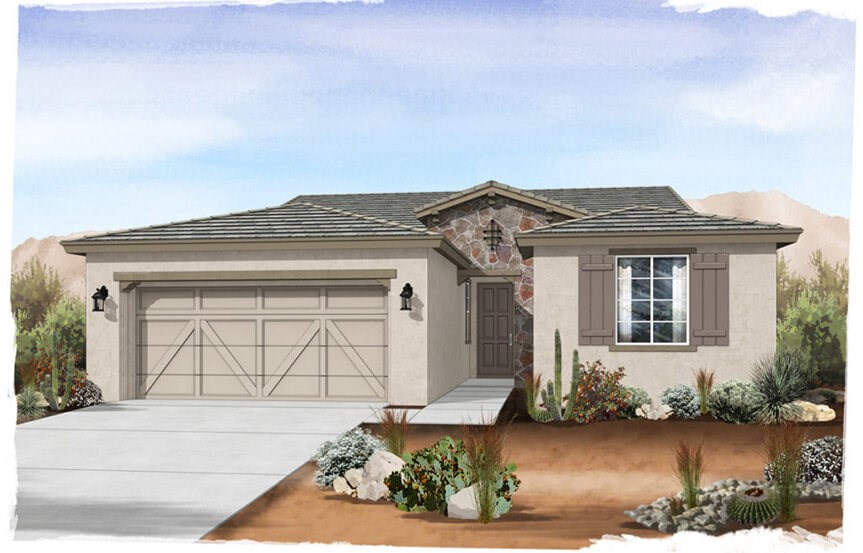 Castellano craftsman elevation by Brightland Homes at Alamar in Avondale, AZ