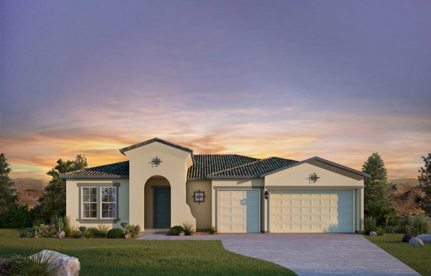 David Weekley Homes Walthall A elevation at Alamar community in Avondale, AZ