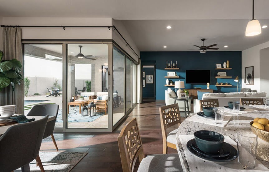 Azalea model Kitchen and Great Room by David Weekley Homes at Alamar in Avondale, AZ