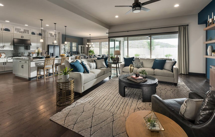 Azalea model Great Room by David Weekley Homes at Alamar in Avondale, AZ
