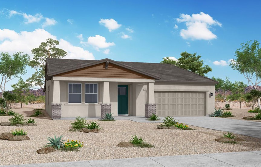 Prescott Craftsman elevation by William Ryan Homes at Alamar in Avondale, AZ