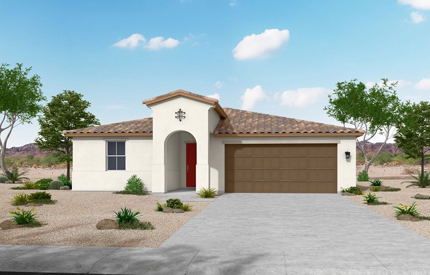 Flagstaff Spanish elevation by William Ryan Homes at Alamar in Avondale, AZ