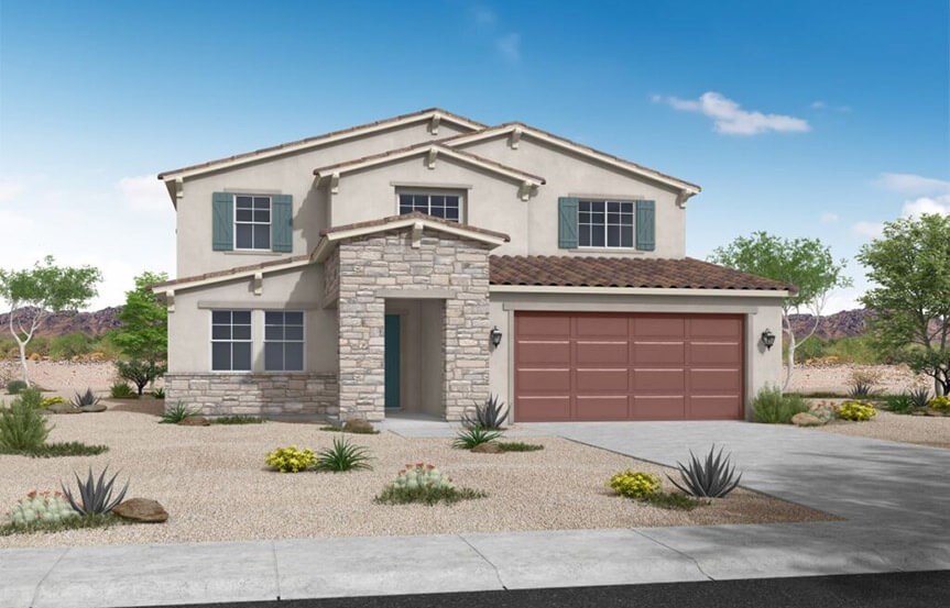 Jerome Hacienda elevation by William Ryan Homes at Alamar in Avondale, AZ
