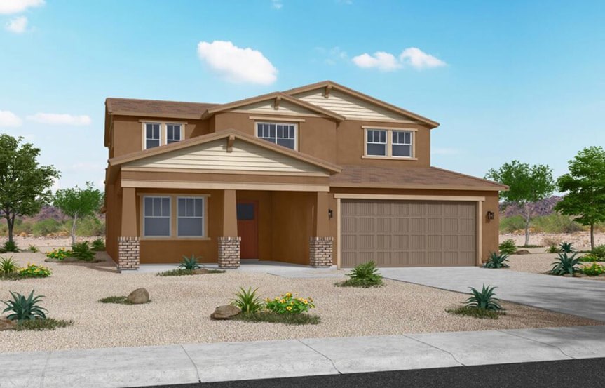 Jerome Craftsman elevation by William Ryan Homes at Alamar in Avondale, AZ