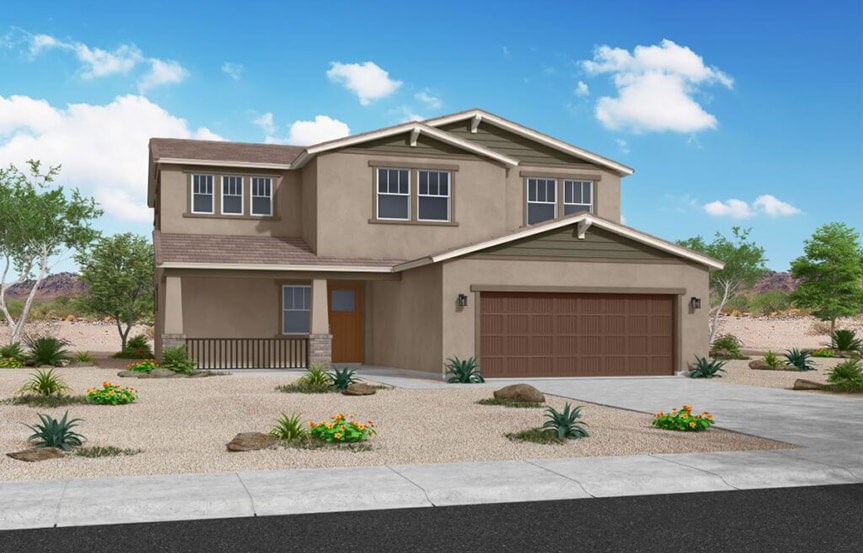 Camelback Craftsman elevation by William Ryan Homes at Alamar in Avondale, AZ