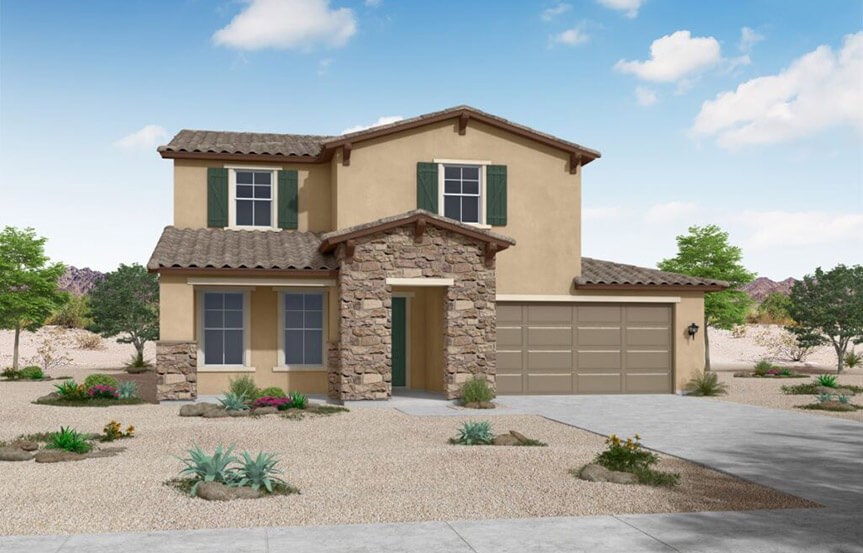 Patagonia Hacienda elevation by William Ryan Homes at Alamar in Avondale, AZ