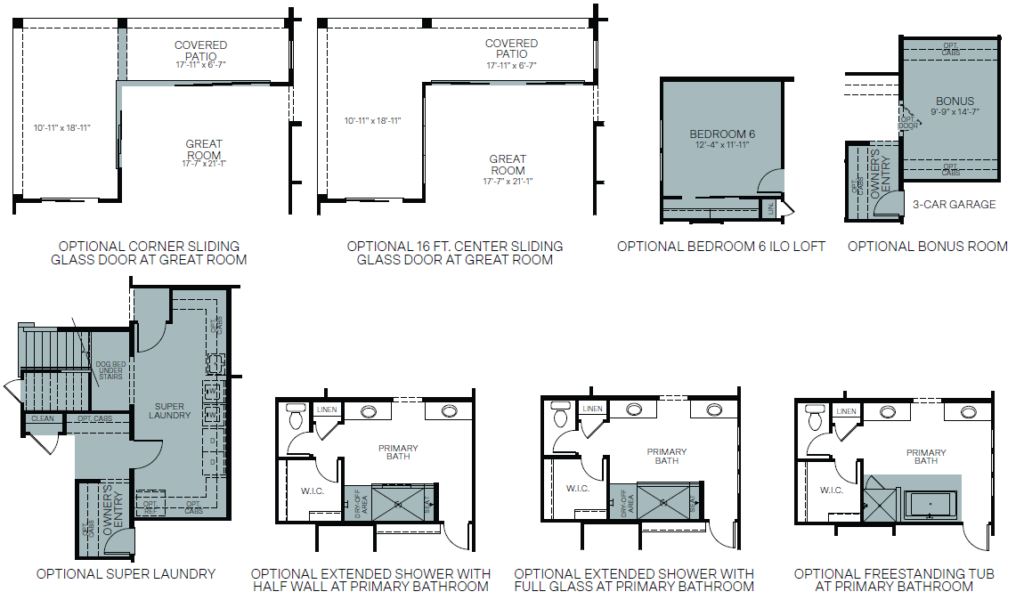 Firecrest floorplan options by Woodside Homes at Alamar community in Avondale, AZ